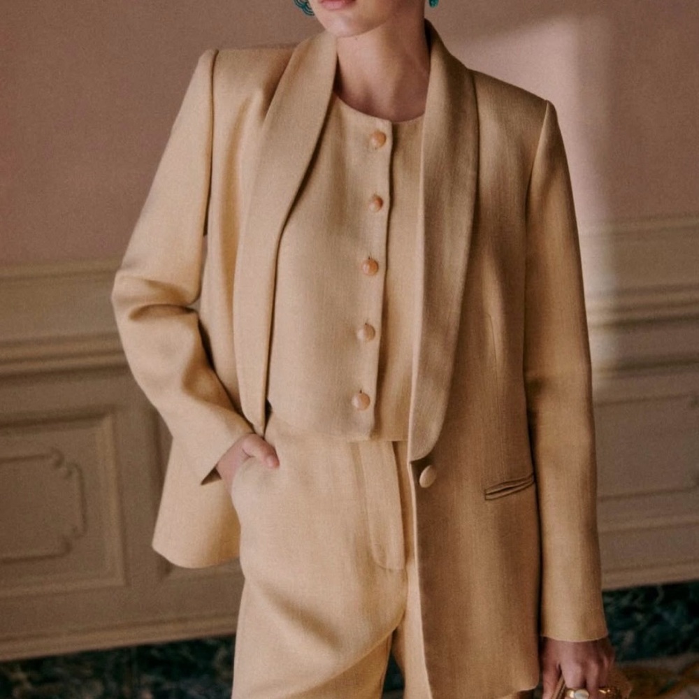 Sézane Linen Blazer